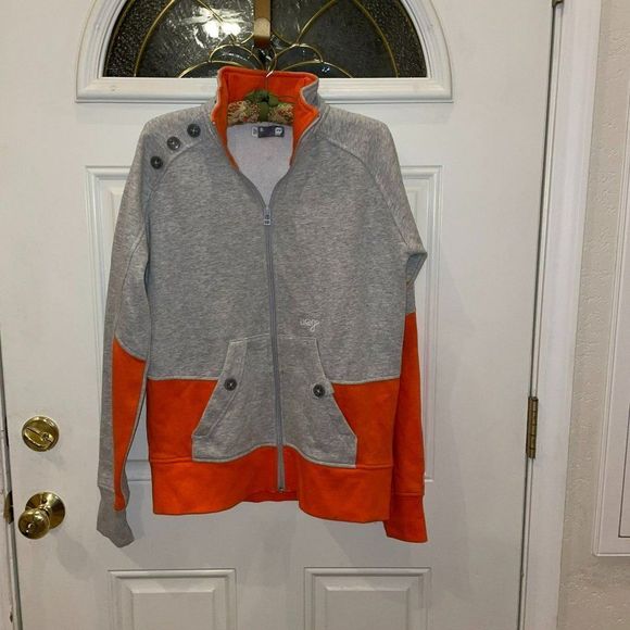 Orage Brand Unisex size Orange & Gray Zipped Jacket Size Small - Picture 1 of 10
